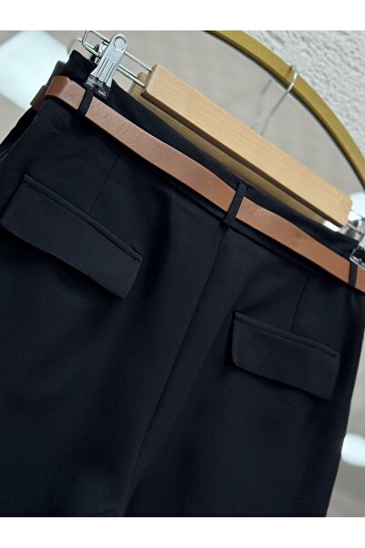 BENAHOLL Παντελόνι με ζώνη καρότο με πίσω κάλυμμα Melita-MT5018 Μαύρο