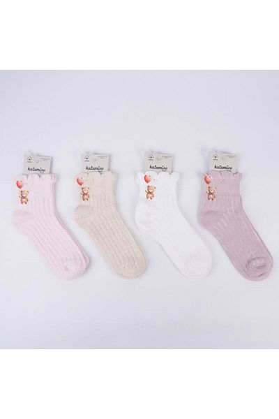 Toptan Bulurum Katamino Heavenly Ax. Girl's Sock Socks K22267 Assortment