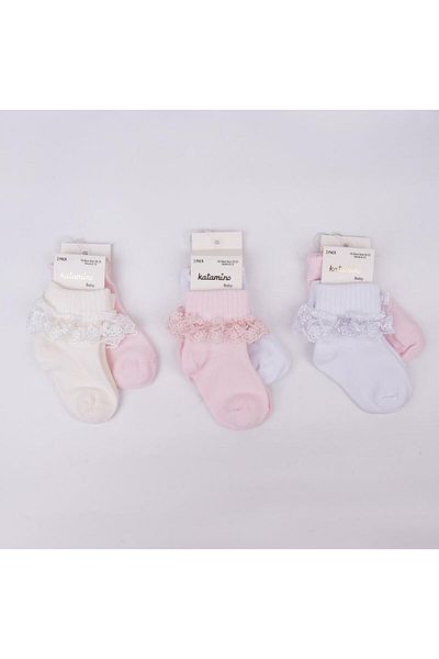 Toptan Bulurum Katamino Akel 2Pcs Ax. Baby Socket Socks K44023 (Price Is for 1 Piece)