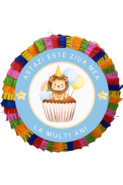 OEM Kids party pinata, Jumbo XXL, with Happy Birthday message + 5/6 year old Birthday T-shirt
