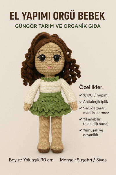 💕 Özenle Örülmüş El İşi Oyuncak Bebek🧚‍♀️