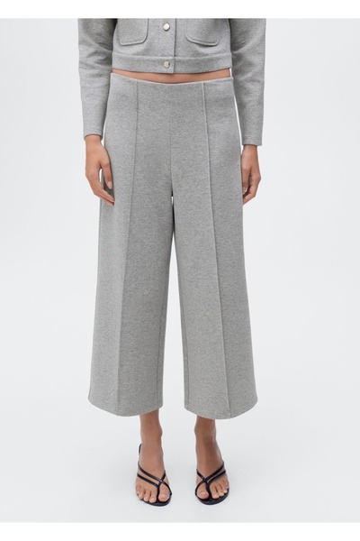 MANGO Woman Kısa koton pantolon