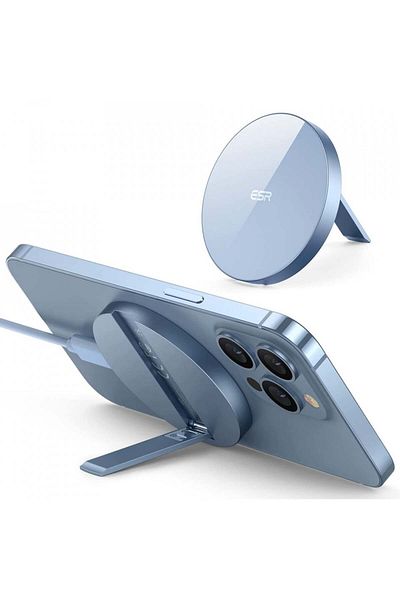ESR MagSafe Compatible Wireless Charger with Stand - HaloLock - Sierra Blue