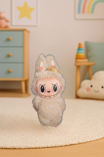 LABUBU Vintage Face Illustrated Rabbit Costume Plush Toy Doll 20cm - Cute Collection