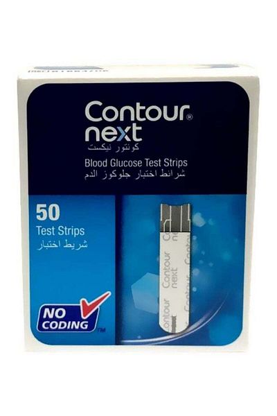 Contour Next Glucose Monitoring Test Strips - 50 Pieces
