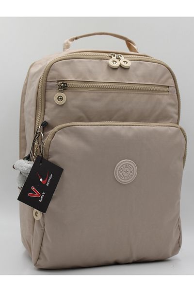 Harmela School Bag Water Resistant Unisex School Backpack Bts-1900 Beige