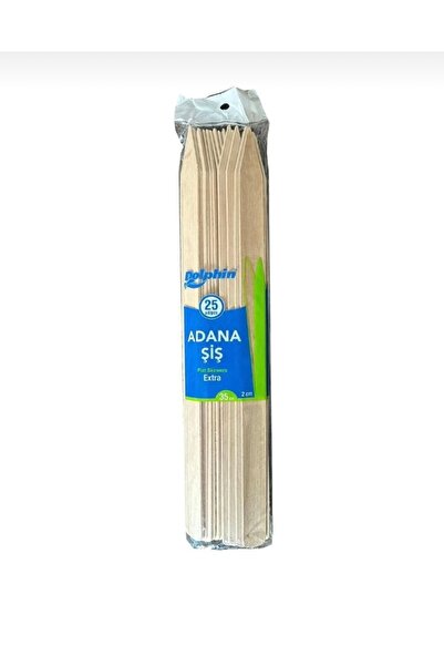 abnturk Bambu Ahşap Huş Ağacı Yapımı Adana Çöp Şiş 35cm En 2cm 25 Adetlik 1 P...