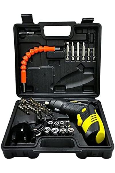 Denoxmax 44pcs Cordless Screwdriver 4.8v Rechargeable With Led Light, 1300mah, 200rpm