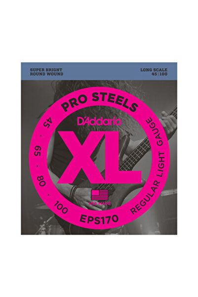 Daddario SET DE CORZI PENTRU BAS EPS170, XL, 45-100, LONG SCALE, PROSTEELS