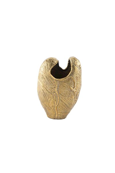 Mikasa Moor Antik Gold Leaf Metal Vazo 21x9x30cm.
