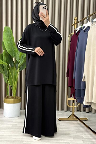 ALYA Crystal Fabric Women's Kevser Suit Black