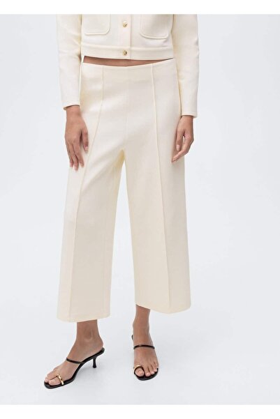 MANGO Woman Kısa koton pantolon