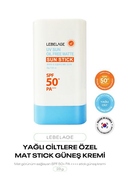 LEBELAGE Matte Stick Sunscreen for Oily Skin Uv Sun Oil Free Matte Sun Stick
