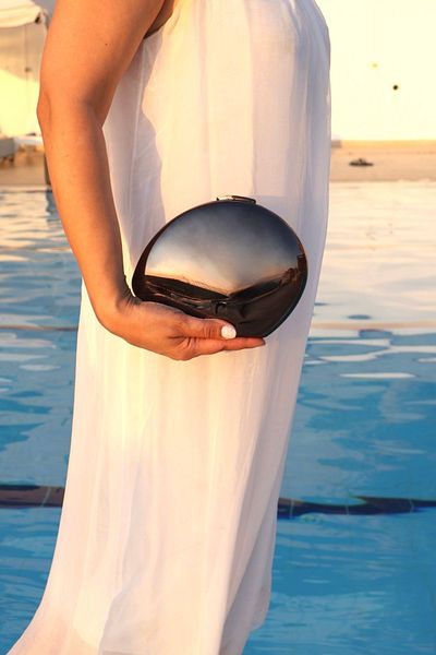 Blacktavern Imported Luxury Shiny Metal Looking Bag