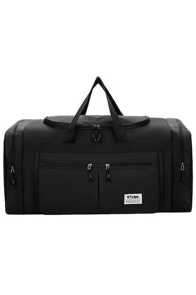 OricareFain Foldable Travel Bag 65L, 70x28x32 cm, Hand Luggage for Plane, Camping, Hiking, Black