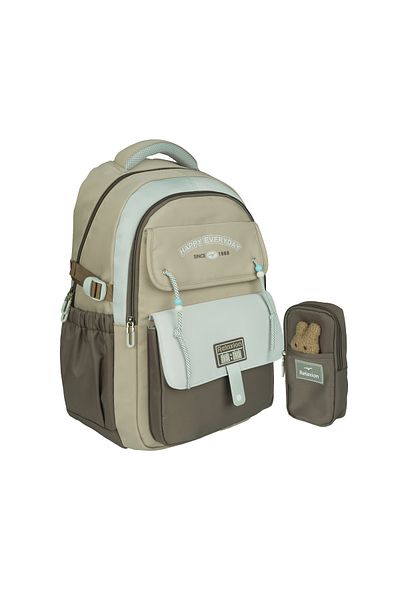 RKY SERENITY Relaxion Multi-Pocket Backpack with Pen Holder and Plush Accessories School Set