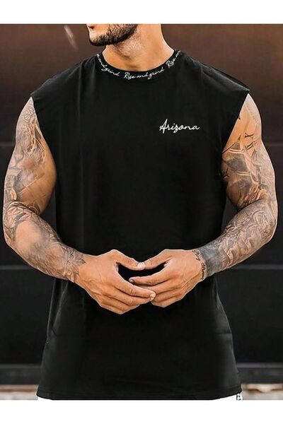 LAYORA Men's Sports Singlet - Oversize Stylish Black Singlet