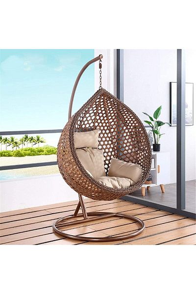 Türkiye Outdoor Comfortable Swing Chair Nordic Home Balcony Hanging Basket Wicker Chair Swing Leisure Bird's