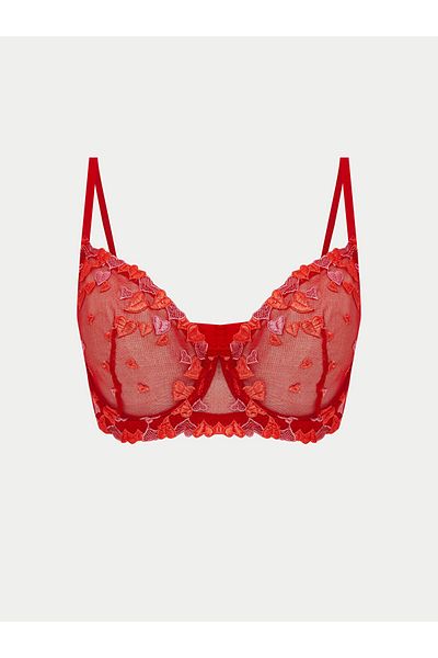 LC Waikiki Red Underwire Unpadded Heart Fancy T-Shirt Bra
