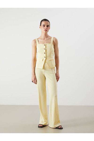 LC Waikiki Ecru Square Collar Women's Athlete