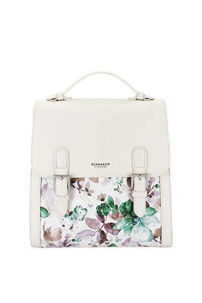 Diana&Co Rucsac crem cu imprimeu floral DHJ731-3 M11