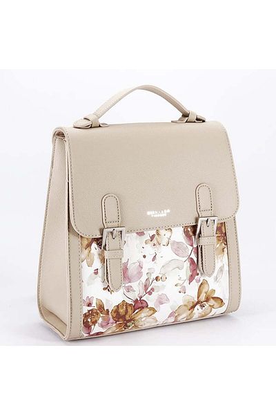 Diana&Co Beige backpack with floral print DHJ731-3 M11