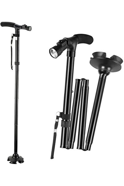 Türkiye عصا مشي للرجال والنساء، عصا مشي قابلة للطي مع ضوء LED، عصا مشي لكبار السن والبالغين