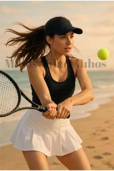 Mihos Black Tennis Hat Visor Dome Outdoor Hat - Sunscreen Stylish Headgear