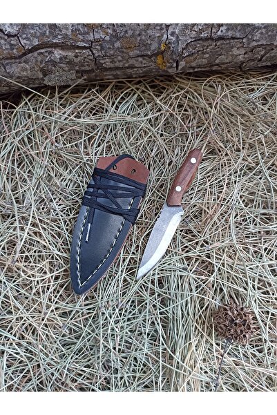 KURTBEY OUTDOOR Hediyelik Ceviz Kabze 13cm Mini Avcı Model Kolye Bıçak Dağcı ...