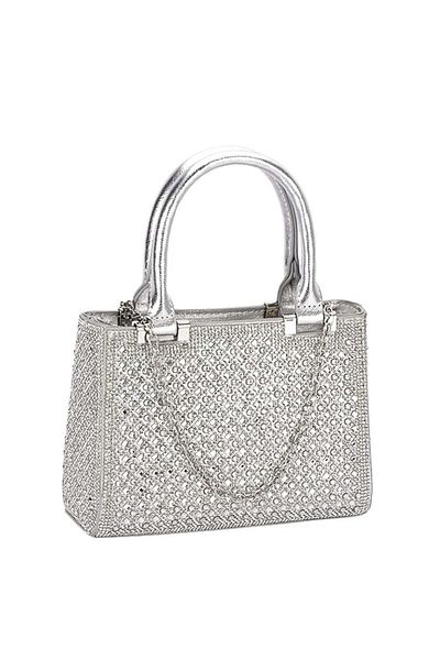 SOFILINE Silver clutch bag with pebbles BK07 05