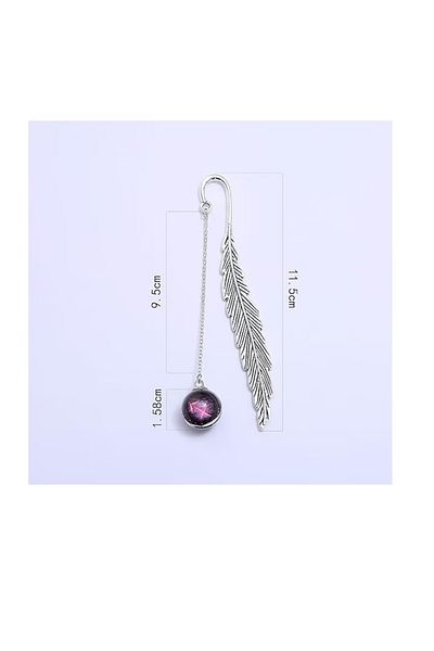 Toirxarn Toirxarn bookmark, 11.5 x 9.5 x 1.58 cm, with Sagittarius zodiac sign, metal, glass