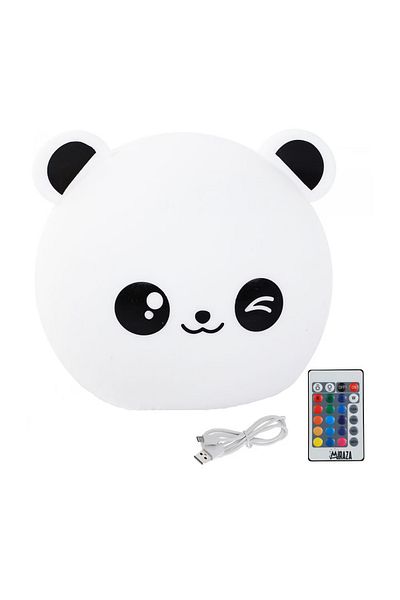 miraza Children's Night Light with Remote Control, Panda Model, LED, 5 Lighting Modes, Silicone