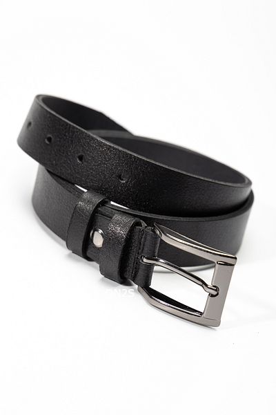 DN2S Men's Black 1St Class Genuine Leather Belt Thin 2.7 cm