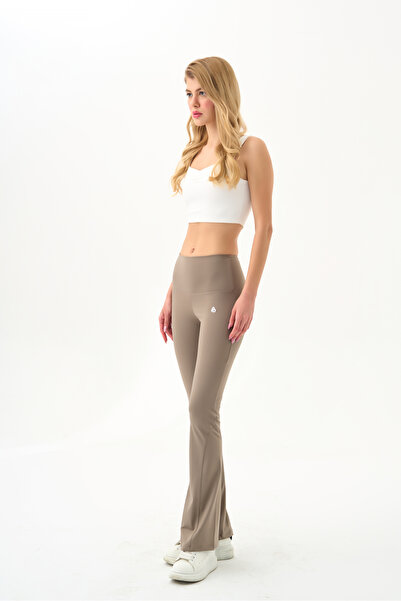 PWLux Yüksek Bel Ultra Rahat İspanyol Paça Günlük Şık Tayt – Yoga Taytı