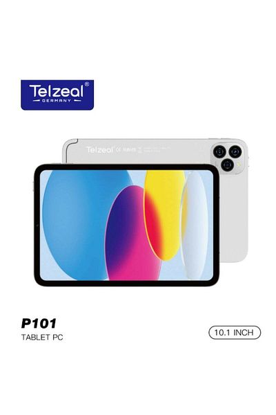 TELZEAL P101, 10.1 Inch Android 13 Tablet with 5G WiFi and Dual SIM 8GB RAM 512GB ROM