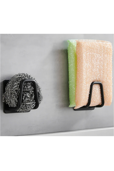 Silkyreal Adhesive Multi-Purpose Organizer Hanger Dish Sponge Holder Kitchen Organizer Bathroom Hanger