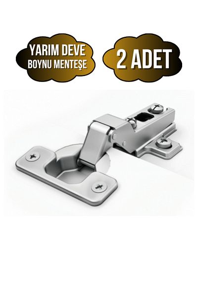 DSYapıAksesuar Half Camel Cabinet Door Hinge Stone Hinge (Half Camel Hinge) (2 Pcs)