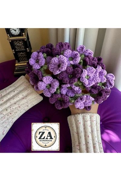 ZAHandmade Violet 💜   flori buchet flori (70cm)