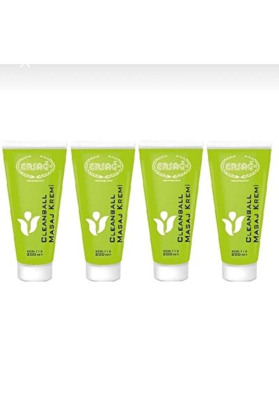 Ersağ Cleanball Masaj Krem 200ml x 4 Adet Özel Set
