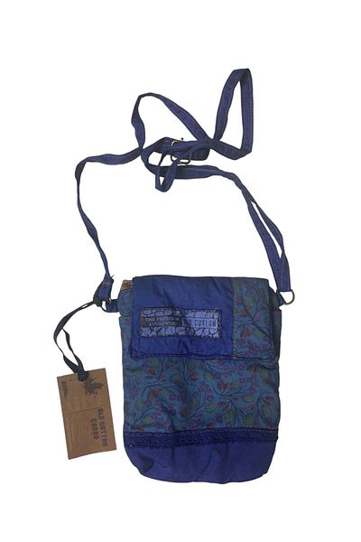 Old Cotton Vintage Colorful Ethnic Loose Single Compartment Daily Women's Arm Shoulder Cross Phone Bag 14 cm X 17 cm