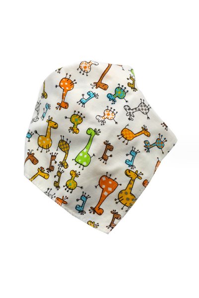 VERSAGO Set cu 7 bavete triunghiulare din bumbac, ®VERSAGO, tip esarfa, pentru hranire bebe . Multicolore