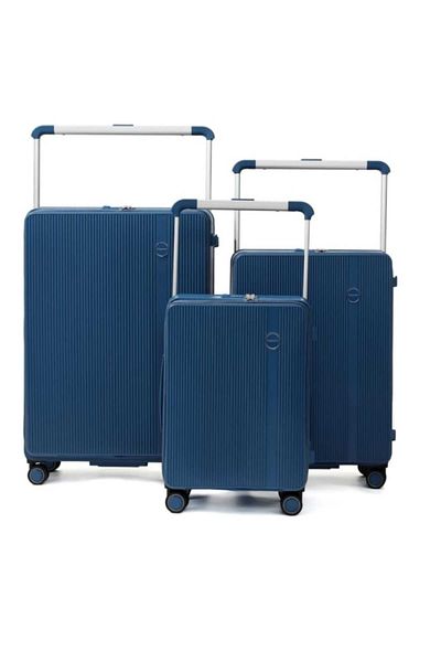 Prosperity 3-Piece Blue Luggage Set – Spinner Wheels, Hard Shell, TSA Lock