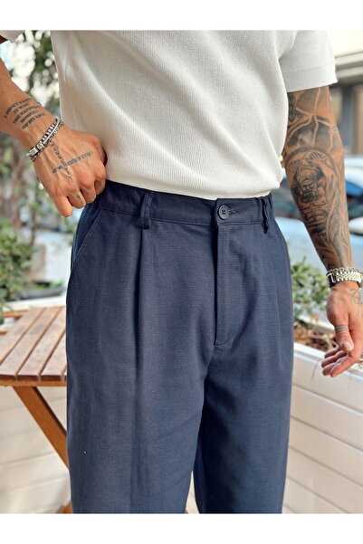 manch collection Баггі Pileli кетен Пантолон лаці