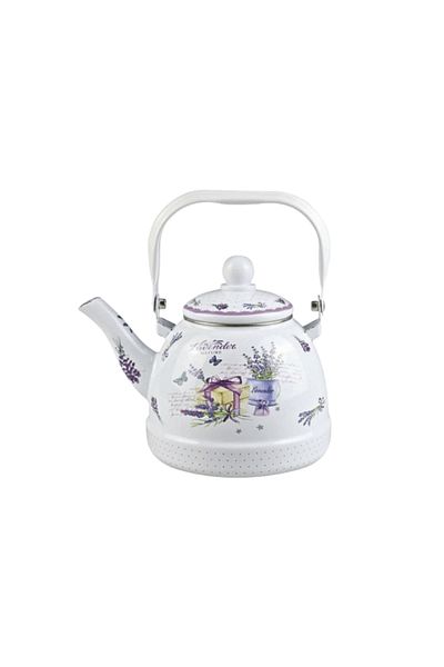 GRÜNBERG Grunberg Enameled Kettle 1.6L Classic Kettle with Lid Ideal for Tea and Coffee