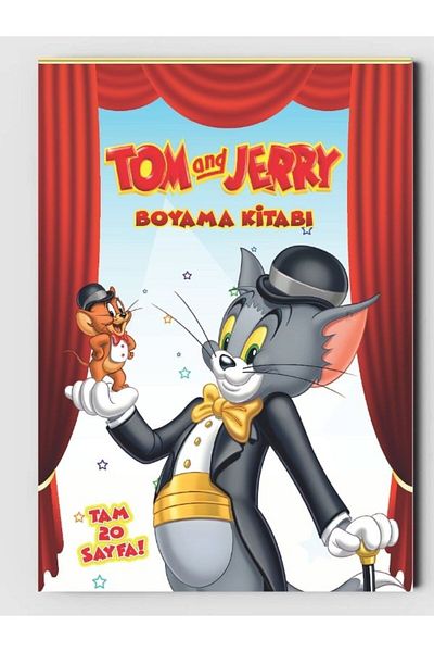 ZNC Tom and Jerry Themed Coloring Book, (+20), (Full Page Picture Coloring Book)