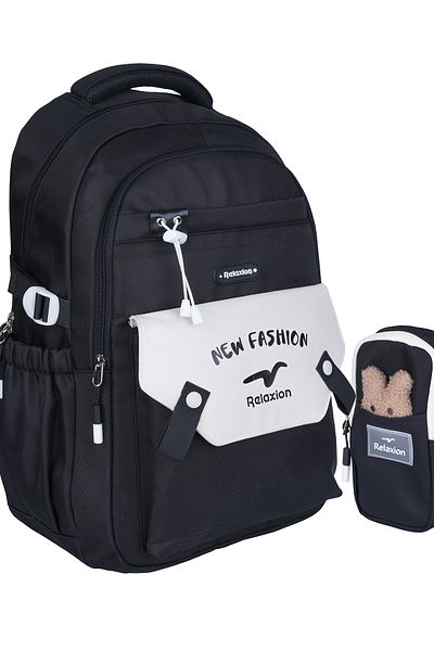 RKY SERENITY Relaxion Multi-Pocket Backpack with Pen Holder and Plush Accessories School Set