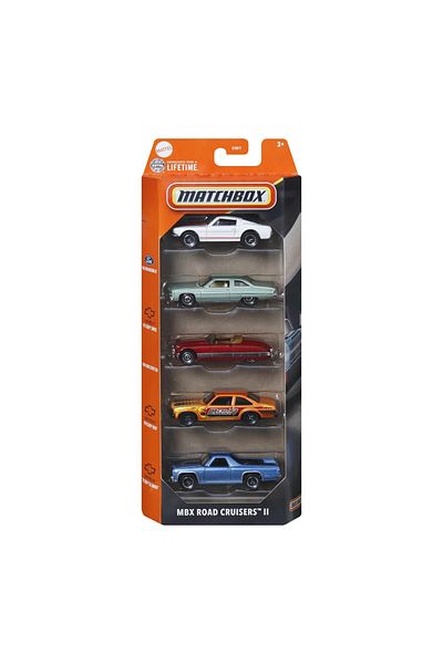 Matchbox SET OF 5 DIECAST CARS MBX ROAD CRUISERS II 1:64 SCALE