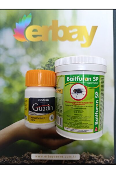 ERBAY HAŞERE KARASİNEK İLAÇLAMA SETİ KESİN ÇÖZÜM GUADİN 50ML BAİTFURAN 100G