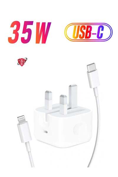 bgm محول طاقة USB-C أصلي بقوة 35 وات لهاتف iPhone 14 13 12 11 Pro Max