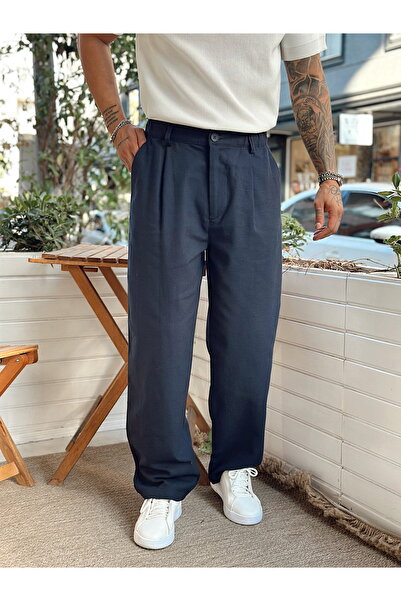 manch collection Баггі Pileli кетен Пантолон лаці